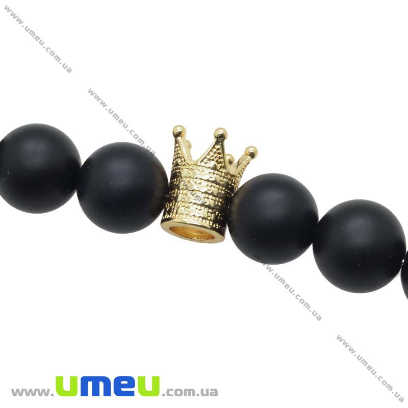 Бусина мет. Корона 12х10 мм, Черная (BUS-035065)