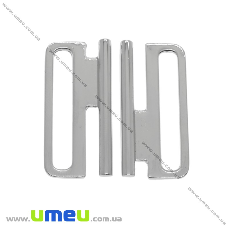 Пряжка металева роз'ємна, 35х25 мм, Темне срібло (SEW-013882)