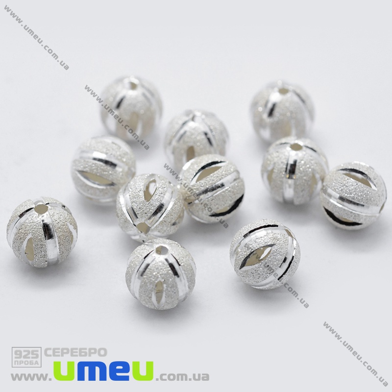 Намистина Срібло (925 проба), Кругла, 6 мм (SER-036475)