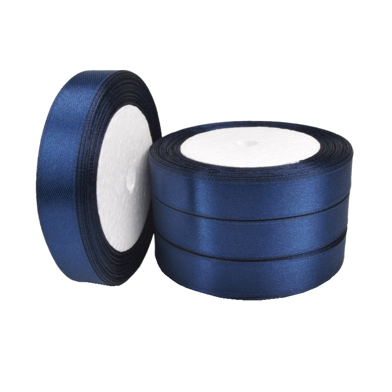 Атласна стрічка, 15 мм, Синя темна (LEN-060374)