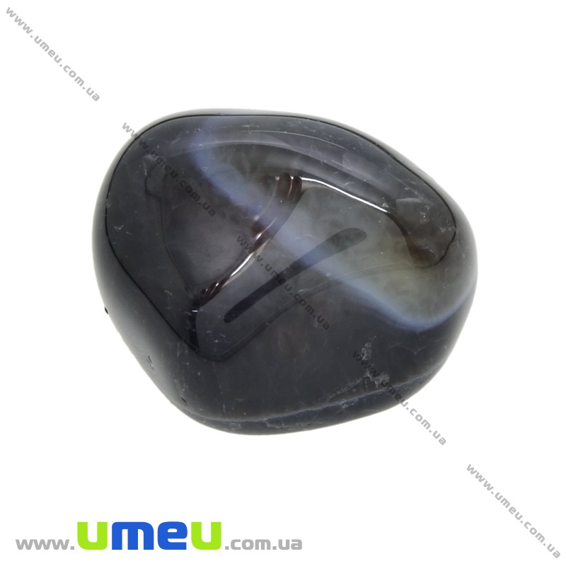 Галтовка Агат чорний, 28х23х21 мм (POD-033259)