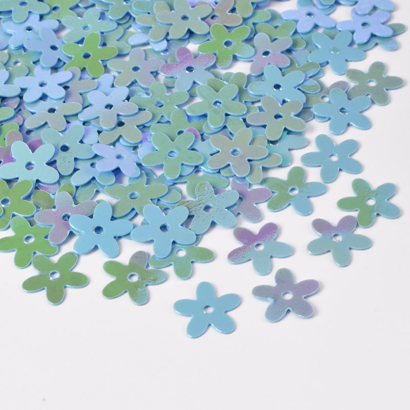 Паєтки Китай Квіти, 10 мм, Блакитні АВ (PAI-052672)