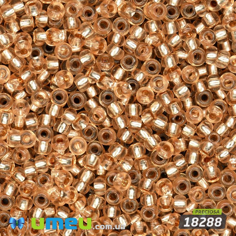 Бісер чеський №471/18288, Помаранчевий, Блискучий, 10/0 (BIS-047737)