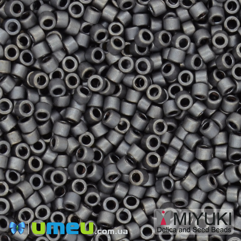 Бісер японський Miyuki Delica 11/0 DB306, Сірий матовий (BIS-045268)