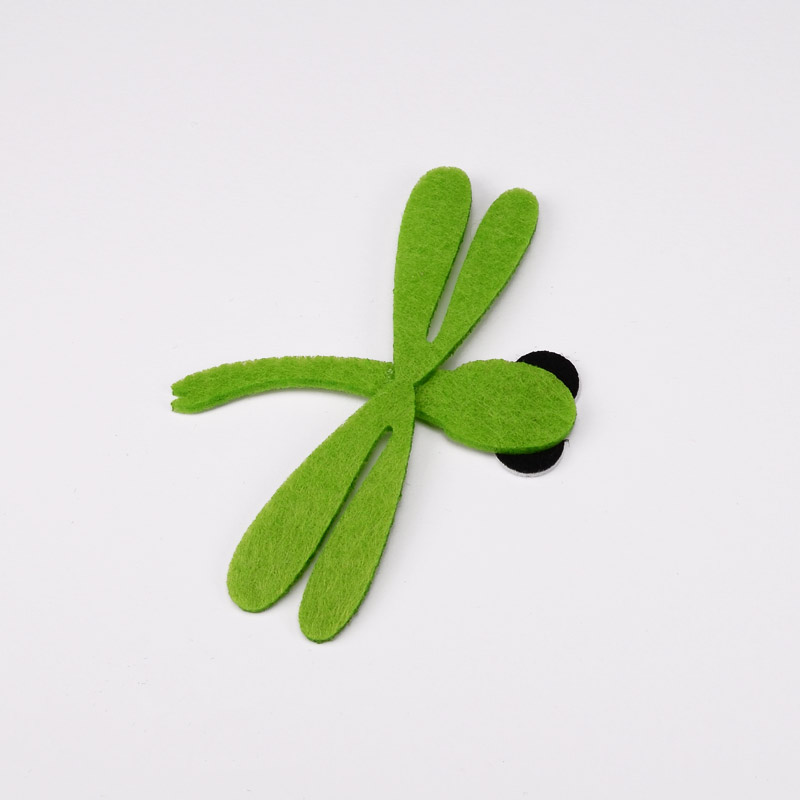 Декоративний виріб з фетру Стрекоза, 9х7 см, Зелений (FLT-056519)