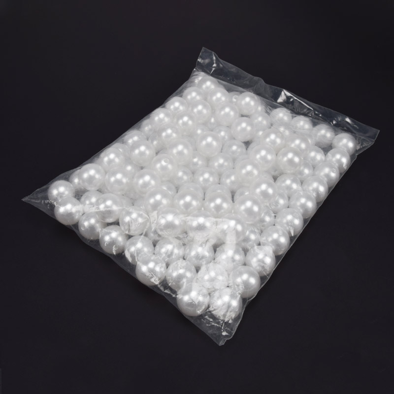 Намистини для сумок ОПТ, Пластикові, Круглі Перли, 20 мм, Білі (BUS-060900)