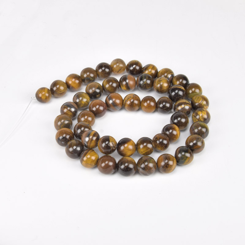 Намистини Тигрове око, Натур. камінь, 8,5 мм, Круглі, 38 см (BUS-060994)