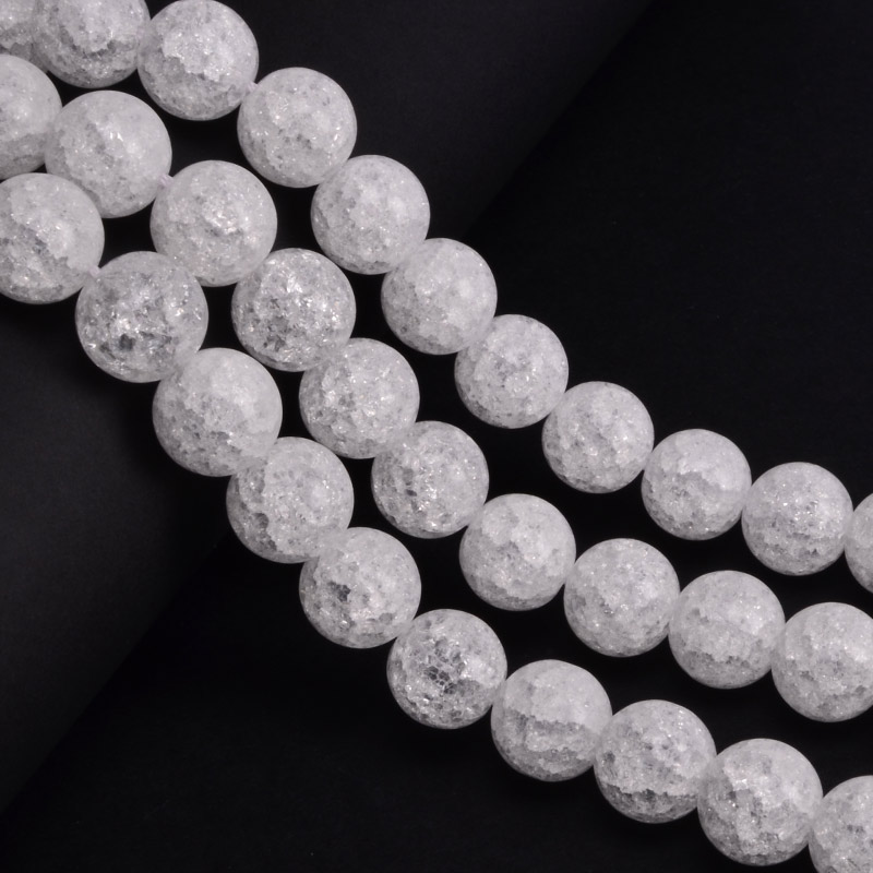 Намистини Кварц сніжний, Натур. камінь, 12,5 мм, Круглі (BUS-051810)