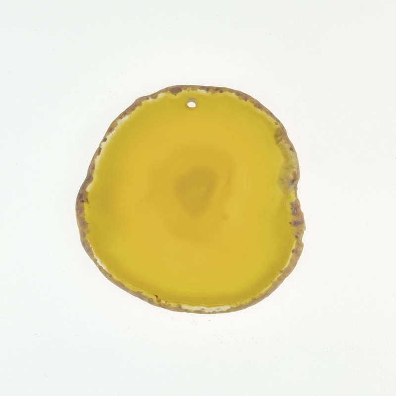 Зріз Агату, Жовтий, 54х54 мм (POD-032495)