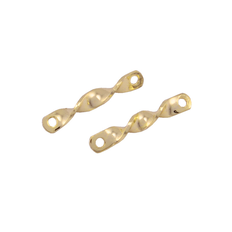 Конектор-з'єднувач, 12,5х2 мм, Латунь із покриттям 18 kt (KON-055921)