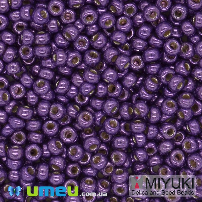 Бісер японський Miyuki круглий RR 11/0 №5108 Duracoat Galvanized, Бузковий (BIS-045724)