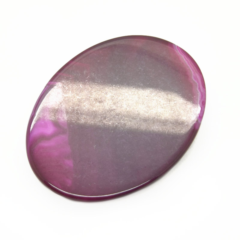 Кабошон нат. камінь Агат малиновий, Овал, 39,8х29,8 мм (KAB-059260)