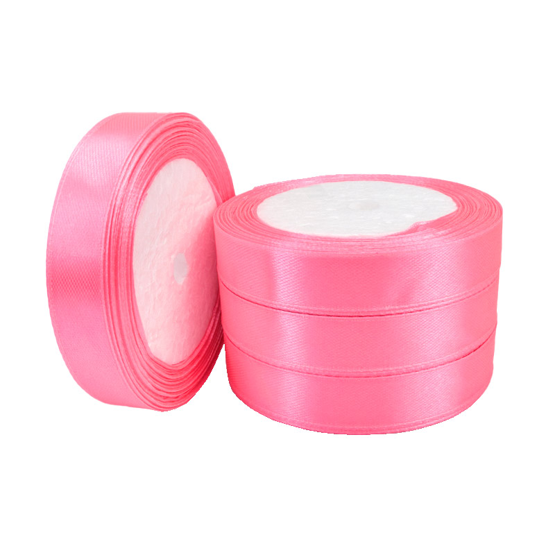 Атласна стрічка, 15 мм, Рожева (LEN-060357)