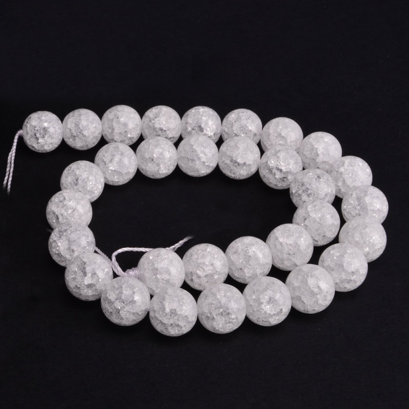 Намистини Кварц сніжний, Натур. камінь, 12,5 мм, Круглі (BUS-051810)