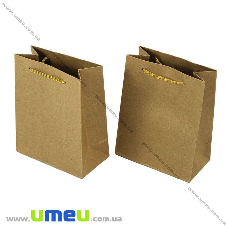 Подарунковий пакет з крафт паперу, 14х11,5х6 см (UPK-019031)