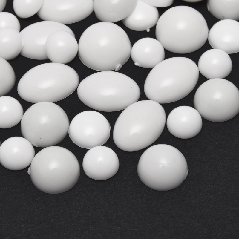 Кабошоны пластиковые, Микс белый (KAB-060979)