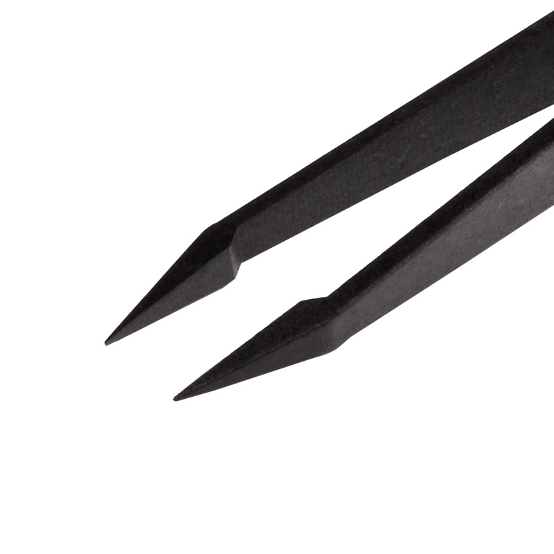 Пінцет біжутерний пластиковий, 12 см, Чорний (INS-014189)