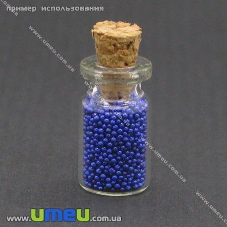 Скляна баночка з пробкою, 12х24 мм (DIF-008380)