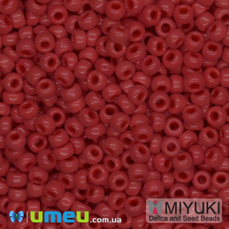 Бісер японський Miyuki круглий RR 11/0 №408, Червоний (BIS-045612)