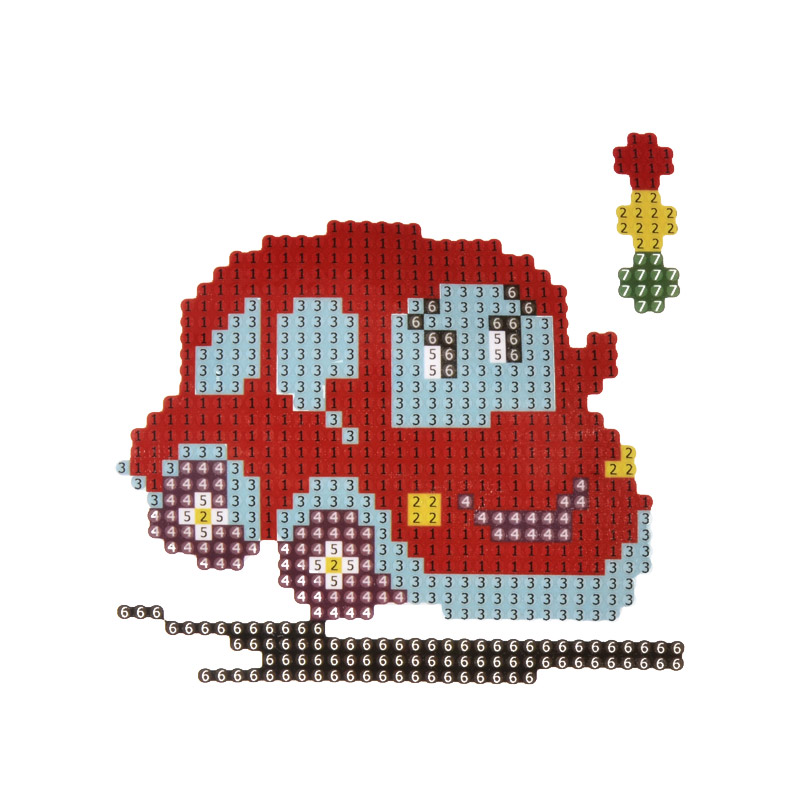 Набор алмазной живописи (наклейка) 10х9 см, Автомобильчик (SXM-052515)