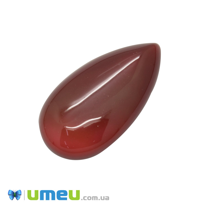 Кабошон нат. камінь Сердолік, Крапля, 28х15,3 мм (KAB-050656)