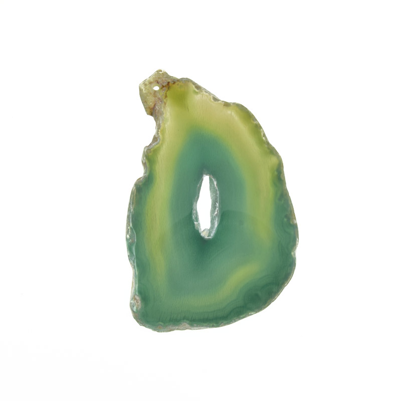 Зріз Агата, Зелений, 75х48 мм (POD-011947)