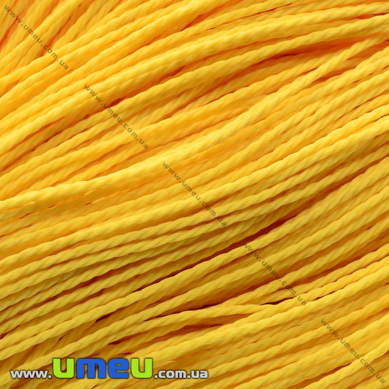 Полиэстеровый шнур крученый, 1 мм, Желтый(LEN-009118)