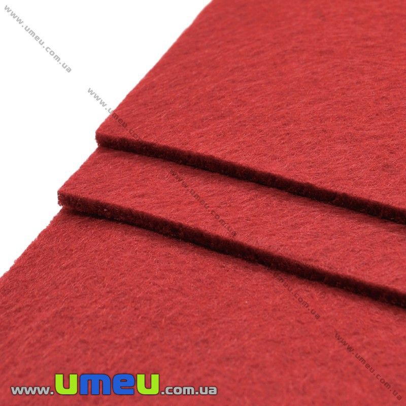 Фетр 2 мм, 30х30 см, 213 Червоний (FLT-027335)