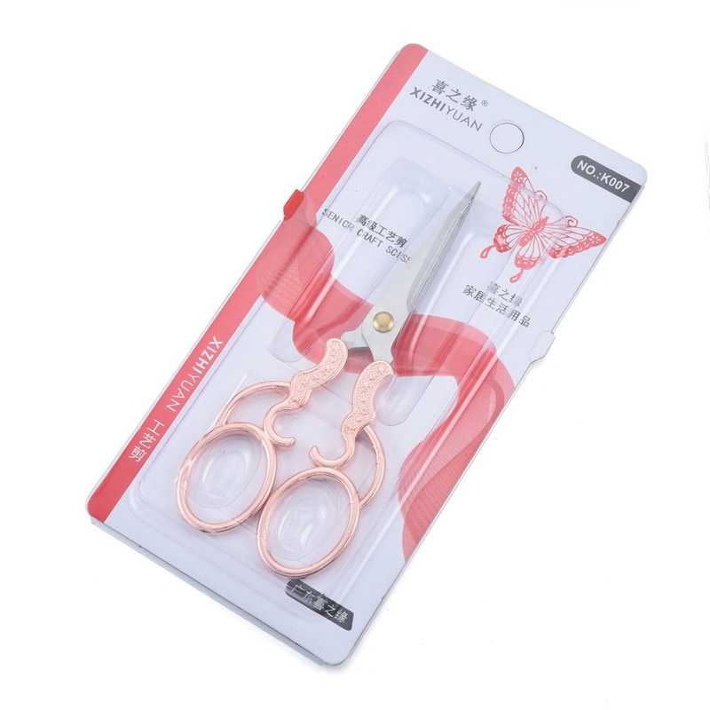 Ножницы из нержавеющей стали, 13 cм, Розовое золото (INS-051844)