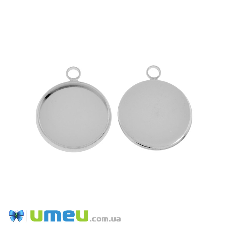 Основа кругла, 19х16 мм, 14 мм, Темне срібло (OSN-049501)