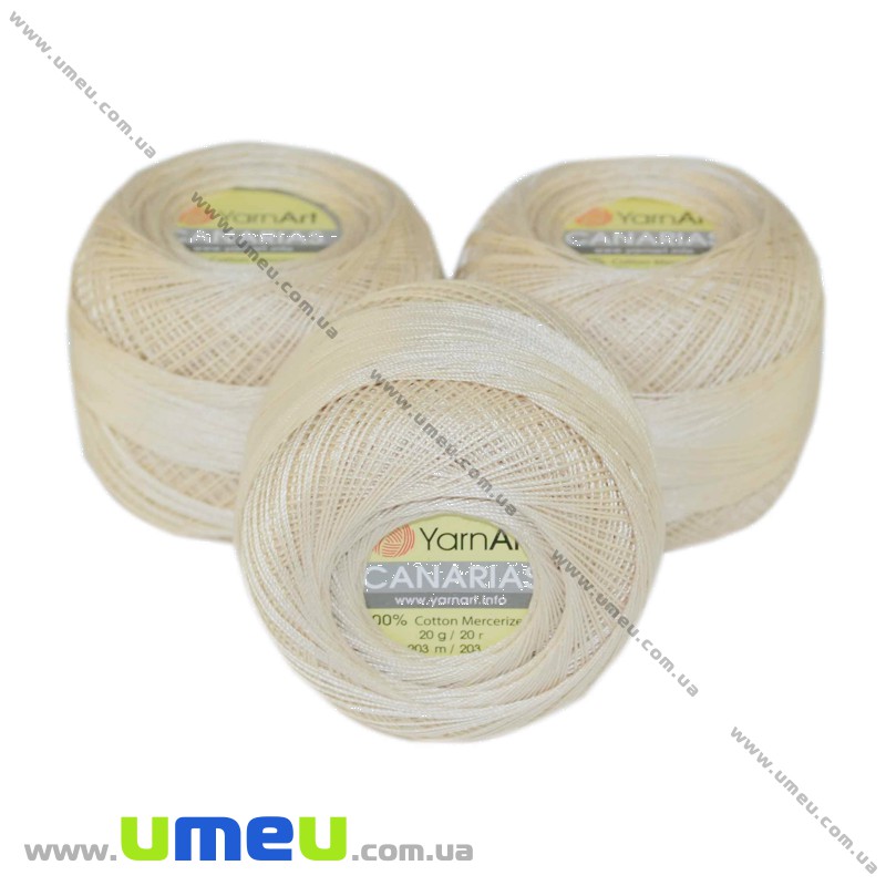 Пряжа YarnArt Canarias 20 г, 203 м, Молочна 6194 (YAR-022927)