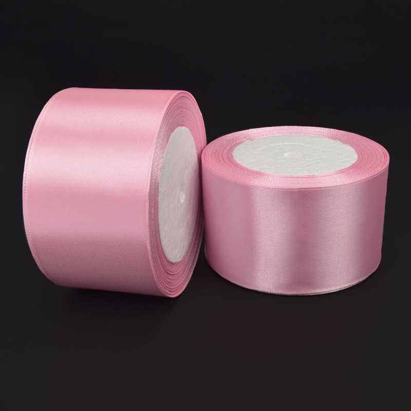 Атласна стрічка, 50 мм, Рожева (LEN-061066)