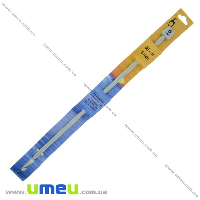 Гачок туніський для в'язання тефлоновий Pony (Індія), 6,0 мм (YAR-030099)