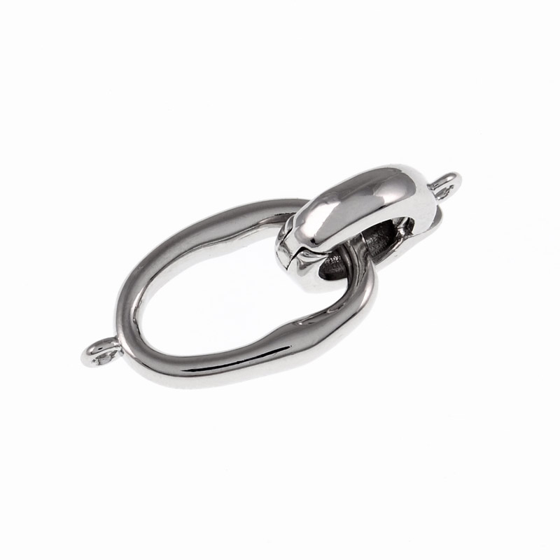 Застёжка, 30х12 мм, Латунь с покрытием Родий (ZAM-055430)