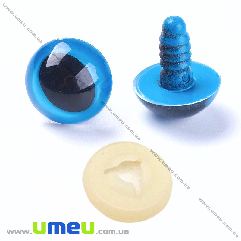 Очки з штифтом круглі (з заглушками), 15 мм, Сині (DIF-030541)