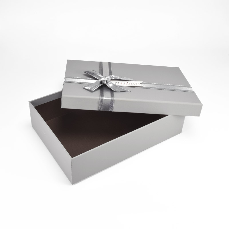 Подарункова коробка Прямокутна, 24,5х17х6,5 см, Сіра (UPK-060600)