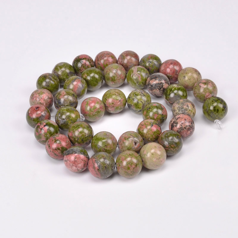 Бусины Унакит, Натур. камень, 10,5 мм, Круглые (BUS-051631)