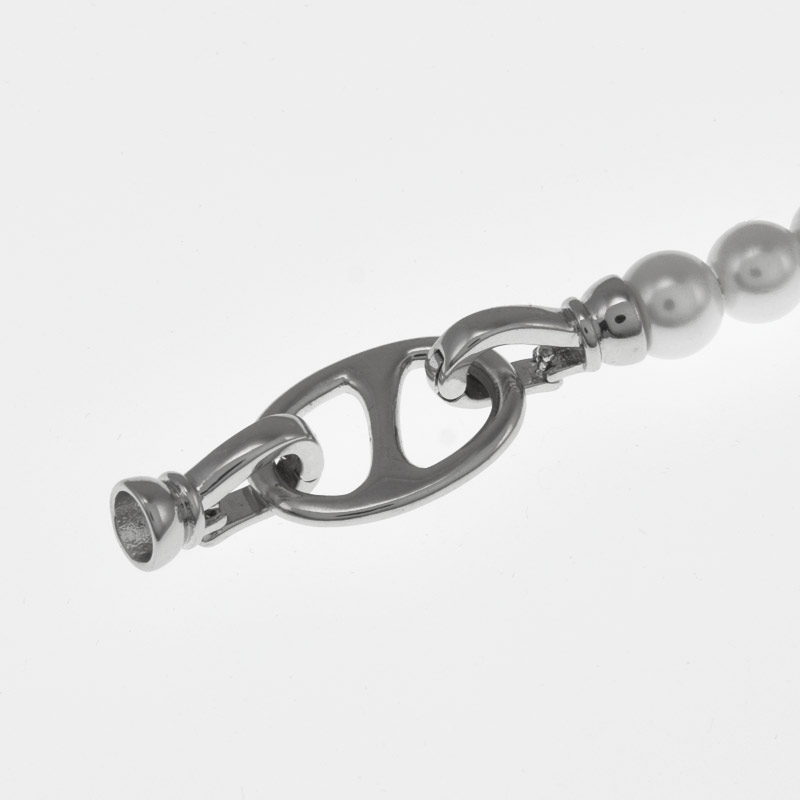 Застібка, 33х11,5 мм, Латунь з покриттям Родій (ZAM-058475)