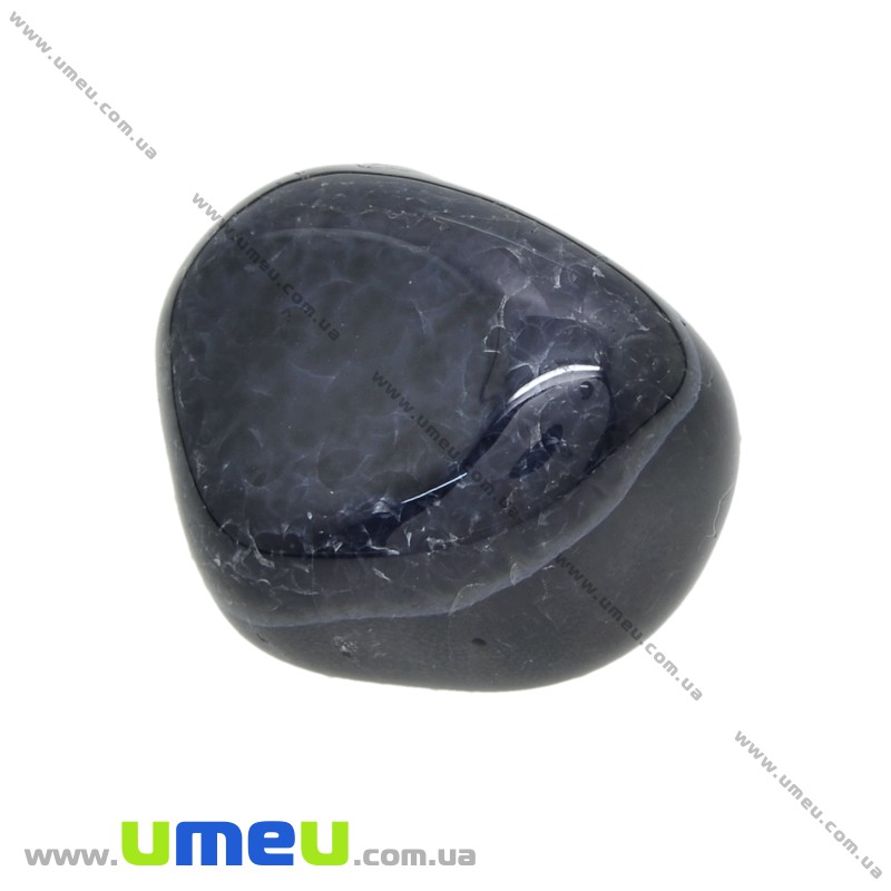 Галтовка Агат чорний, 28х23х21 мм (POD-033259)