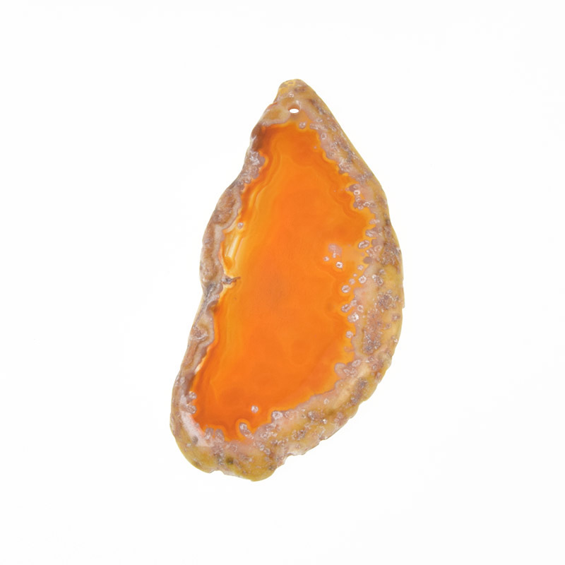 Зріз Агата, Червоно-коричневий, 68х34 мм (POD-032452)