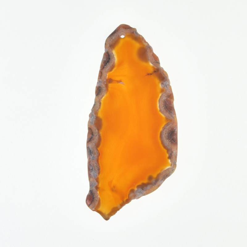 Зріз Агата, Червоно-коричневий, 81х36 мм (POD-032426)