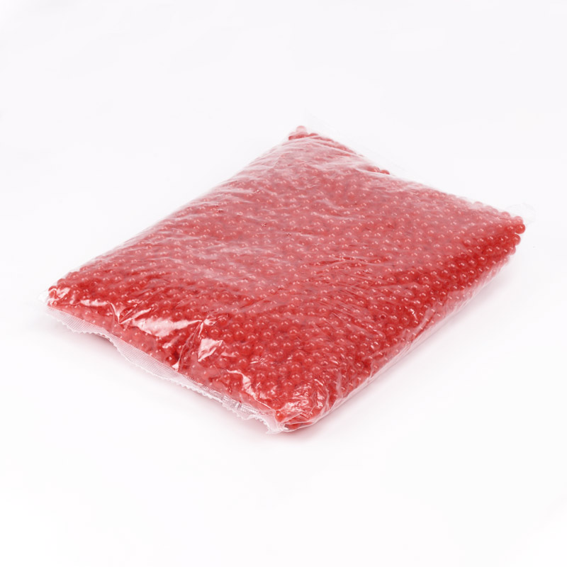 Намистини для сумок, Пластикові напівпрозорі, Круглі, 6 мм, Червоні (BUS-056161)