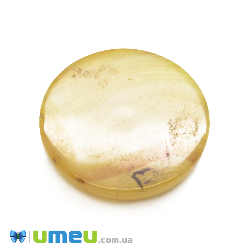 Кабошон нат. камінь Агат жовтий, Круглий, 20,1 мм (KAB-049955)