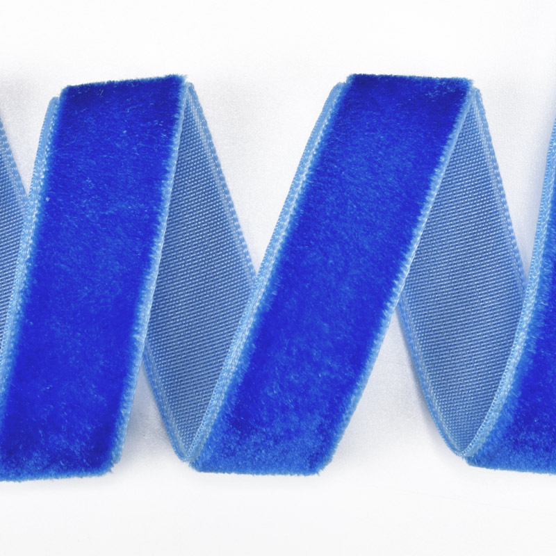 Стрічка оксамитова, 15 мм, Синя (LEN-060292)
