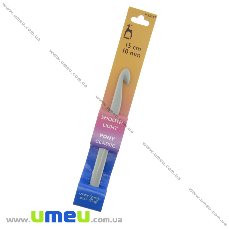 Гачок для в'язання пластмасовий Pony (Індія), 10,0 мм (YAR-035147)