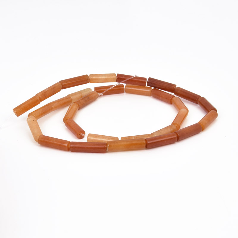 Бусины Авантюрин красный, Натур. камень, 13-14 мм, 39 см, Боченок (BUS-058159)