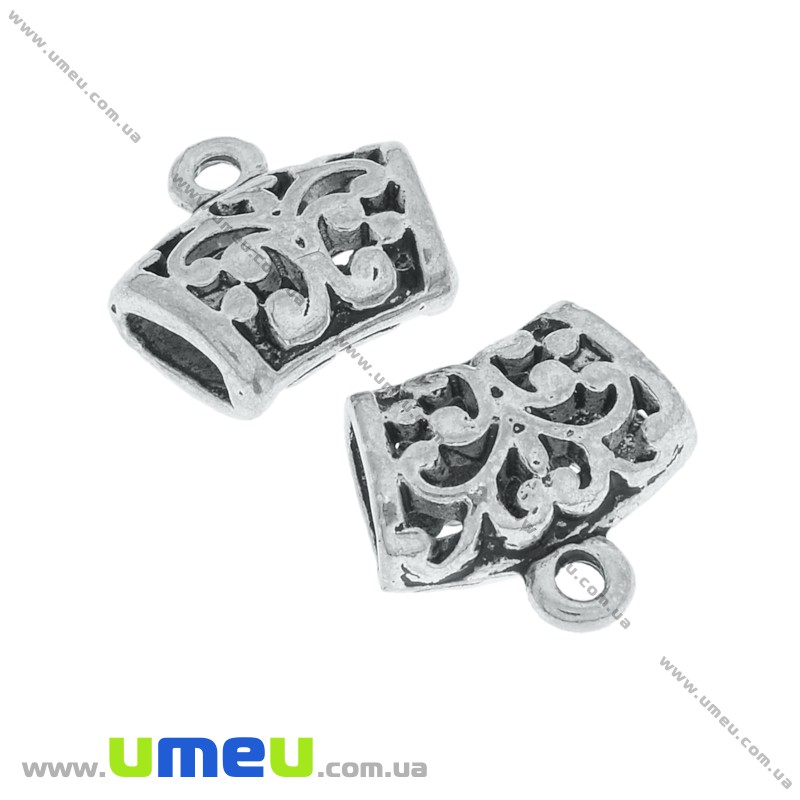 Основа для кулона Бейл, 14х13х6,5 мм, Античне срібло (OSN-034100)