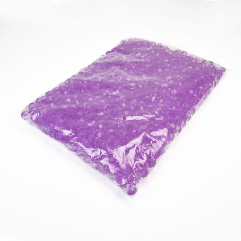 Намистини для сумок ОПТ, Акрилові, Круглі грановані, 10 мм, Бузкові (BUS-059896)