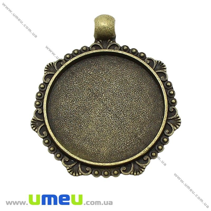 Основа кругла, 38х32 мм, 25 мм, Антична бронза (OSN-028249)