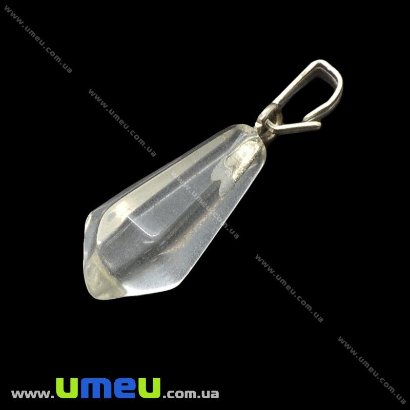 Підвіска з натурального каменю, Кварц прозорий, 25х7 мм (POD-014265)